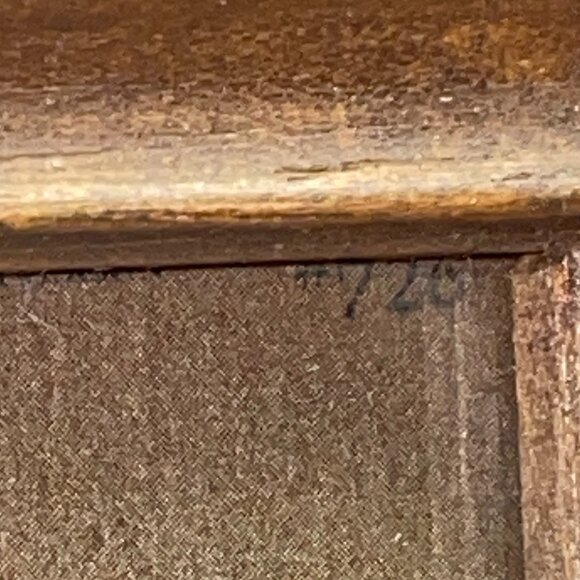 GVUC Vntg Framed Tennis Print, "Double Fault," Artist Gary Patterson, 17" x 21" - Picture 6 of 15